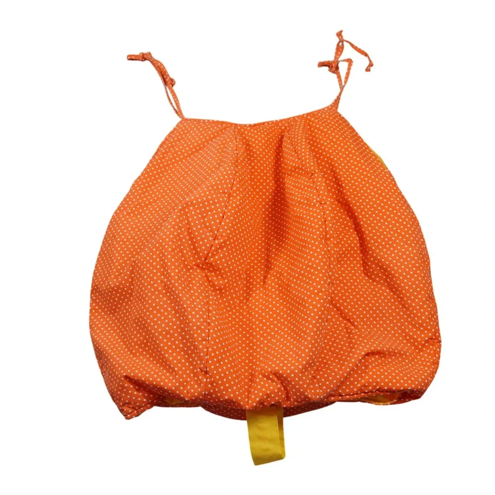 Vintage 1986 Battat Whimsicality Pumpkin Costume Kids Medium 4-5 Polka Dot Retro
